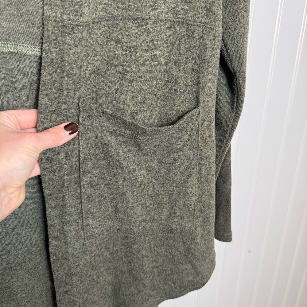Out From Under Urban Outfitters Green Hooded Open Cardigan Women’s Size Small - Picture 5 of 12